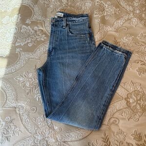 Abercrombie &Fitch High Rise Mom Jeans Curve Love Blue Denim 27 or 4R